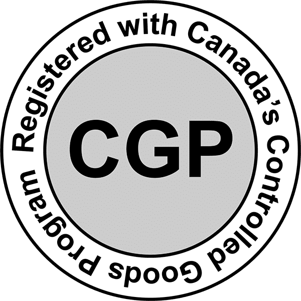 CGP certification badge – Registered with Canada’s Controlled Goods Program